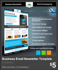 e-newsletter layout